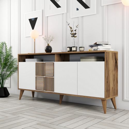 Woody Fashion Konzola, Milan 160 - Walnut, White slika 2