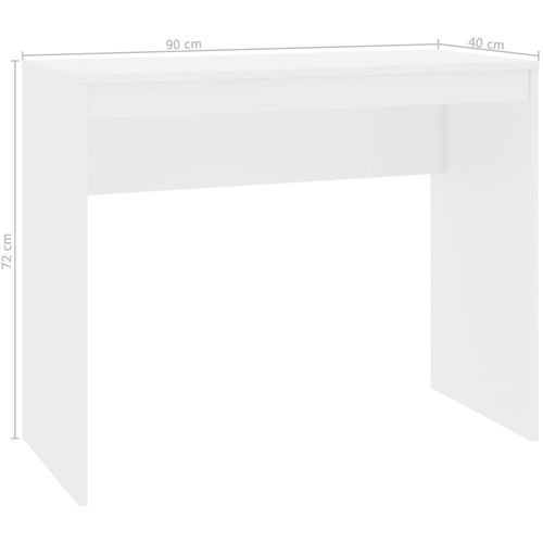 Radni stol visoki sjaj bijeli 90 x 40 x 72 cm od iverice slika 12