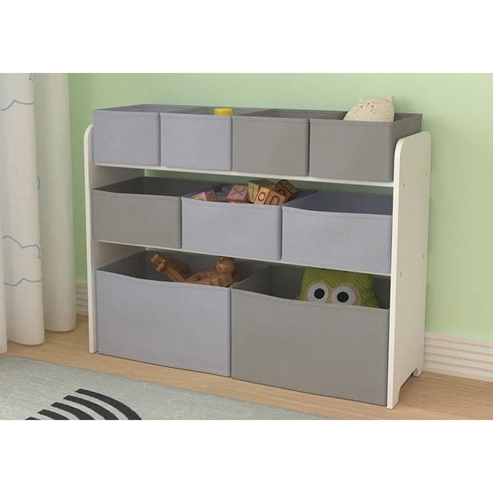 Kinder Home Organizator za igračke, Sivi/Bijeli slika 1