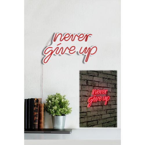 Wallity Never Give Up - Crvena dekorativna plastična LED rasveta slika 2