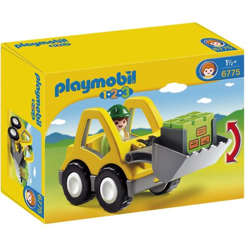 PLAYMOBIL PREDNJI UTOVARIVAČ 1.2.3 S POMIČNIM KOPAČEM 6775 slika 1