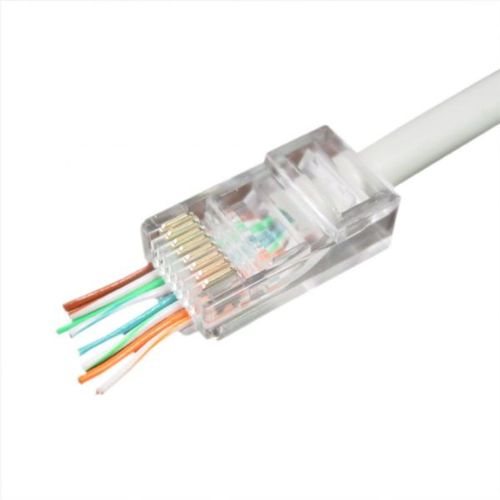 Gembird Cat5e Cat6 pass-through modular UTP plug 8P8C, 10 pcs slika 1