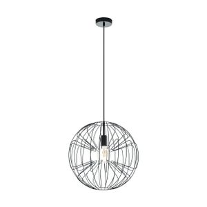 Eglo viseća lampa okinzuri e27 1x60w nikal crni v:1100mm o450mm