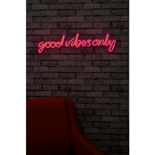 Wallity Zidna dekoracije svijetleća VIBES roza, Good Vibes Only - Pink slika 2