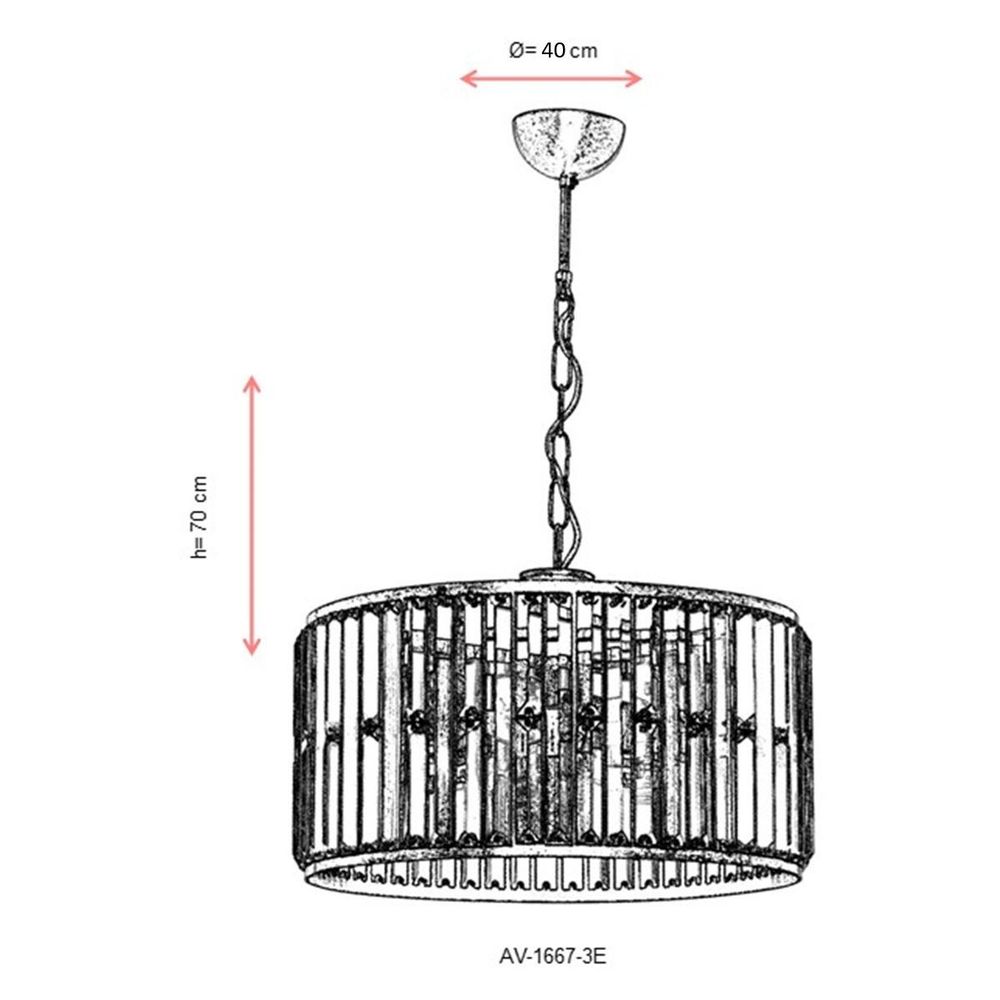 Luster AV-1667-3E – boje: antik slika 5
