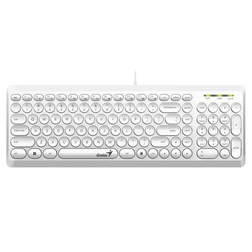 GENIUS tastatura Slimstar Q200, žičana, RETRO, USB, bela slika 2