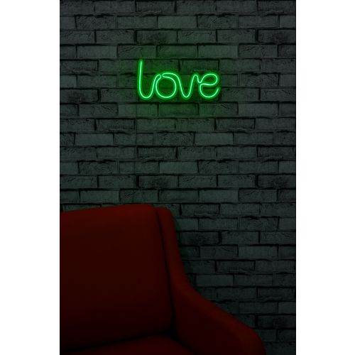 Wallity Ukrasna plastična LED rasvjeta, Love - Green slika 3