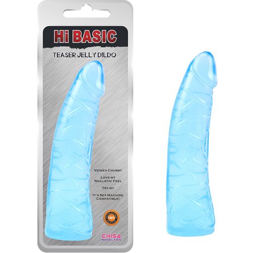 Plavi TPE dildo 19cm slika 1