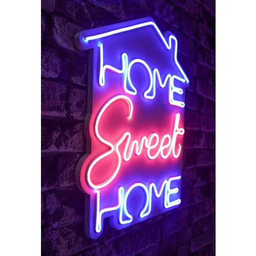 Wallity Ukrasna plastična LED rasvjeta, Home Sweet Home - Blue, Pink slika 7