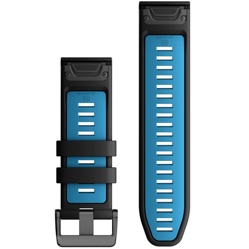 Garmin QuickFit 26 remen za sat, silikon crne/prozračne plave boje slika 2