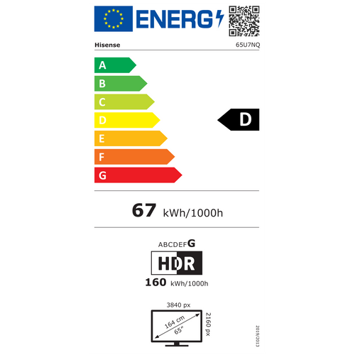 Hisense televizor ULED (Mini LED) 65U7NQ slika 2