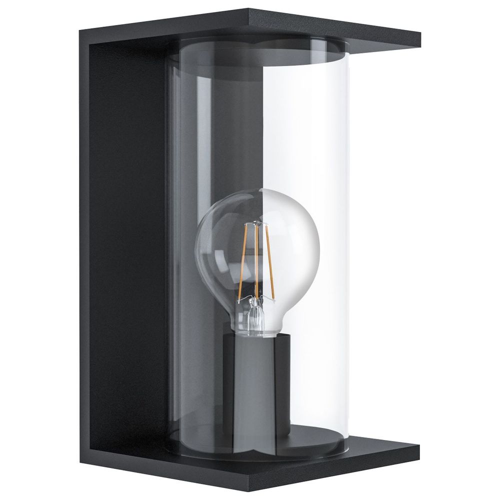 Eglo Cascinetta Vanjska Zidna Lampa - E27, 40W, IP54, Pocinčani Čelik/Staklo, Crna slika 1
