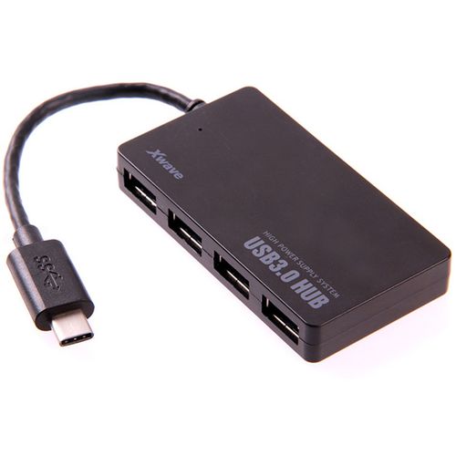 Xwave USB HUB C241 13cm,Tip-C na USB,4-port na USB3+3xUSB2.0 slika 1