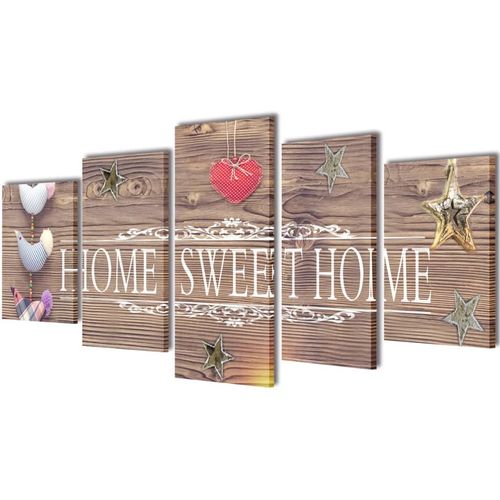 Zidne Slike na Platnu sa Printom Home Sweet Home 200 x 100 cm slika 14