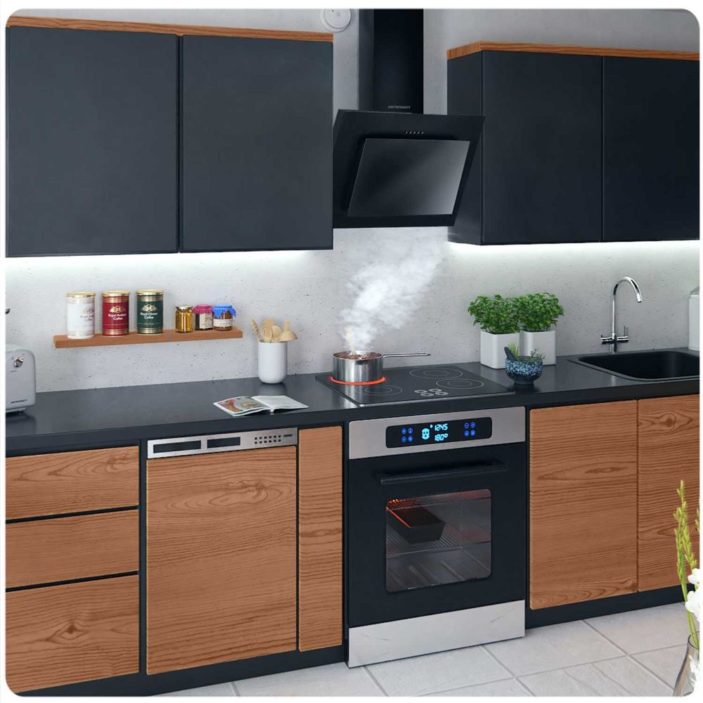 Berdsen BT-215 Kuhinjska napa s dimnjakom 60 cm, crna slika 4