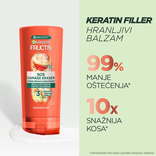 Garnier Fructis SOS Damage Eraser Balzam za unutrašnju obnovu oštećene kose 200ml slika 3