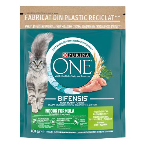 PURINA ONE® INDOOR Bogata puretinom, 8x800g slika 1