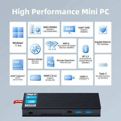 Mini PC MELE PCG02 PRO fanless Win11 Pro slika 5