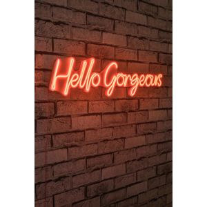 Wallity Ukrasna plastična LED rasvjeta, Hello Gorgeous - Red