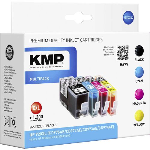 KMP tinta zamijenjen HP 920XL kompatibilan kombinirano pakiranje crn, cijan, purpurno crven, žut H67V 1717,0055 slika 1