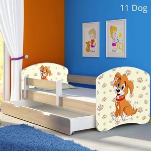 Dječji krevet ACMA s motivom, bočna sonoma + ladica 160x80 cm - 11 Dog