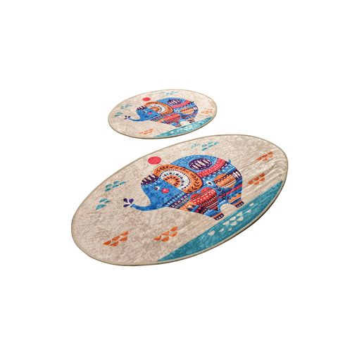 Etnic Multicolor Bathmat Set (2 Pieces) slika 2