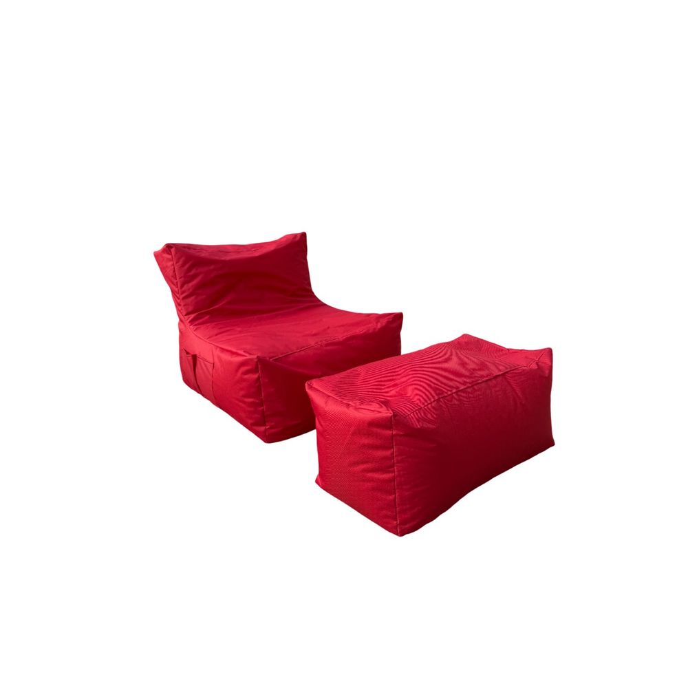 XXL Sedir - Set od Crvenih Bean Bag Jastučića (2 Komada) slika 3