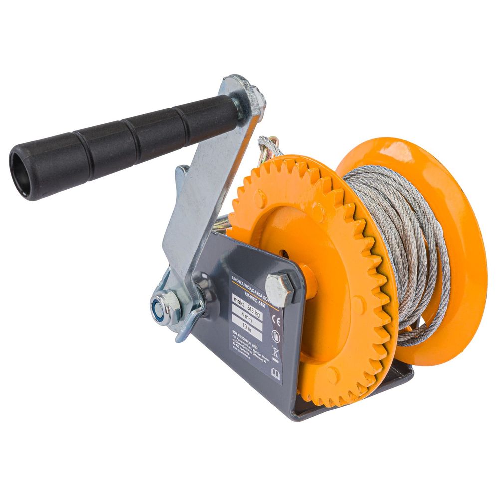 Powermat ručno vitlo s čeličnim užetom 545 kg 10 m PM-WRC-545T slika 8