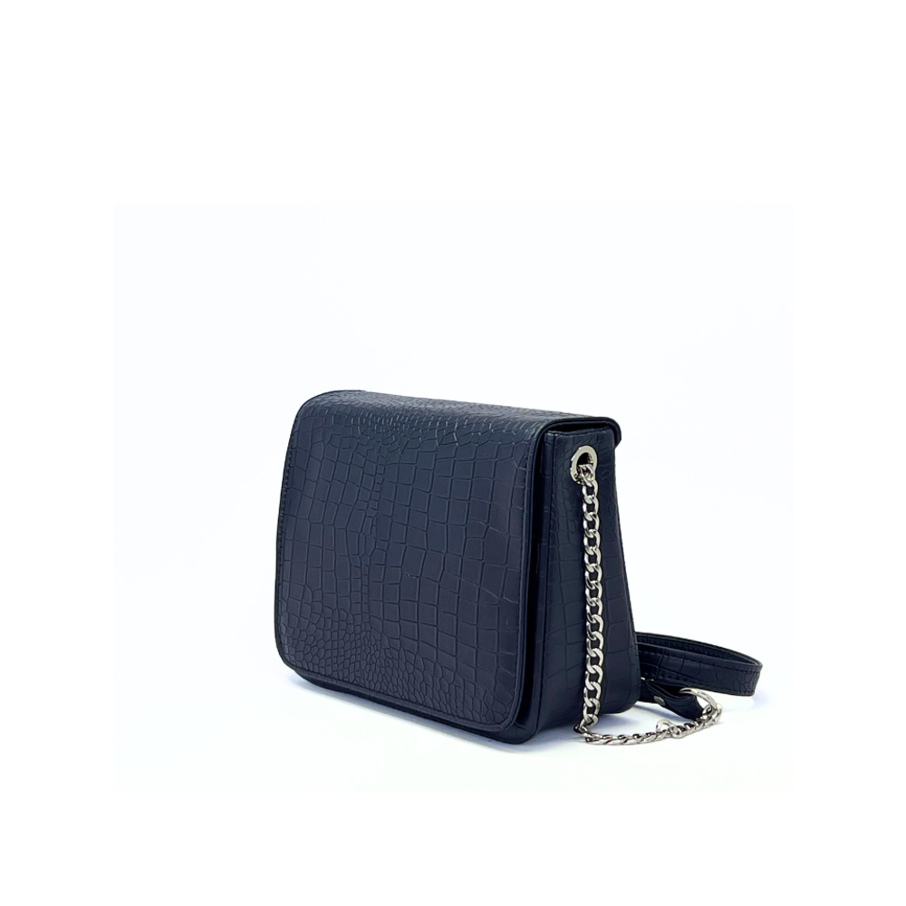 ILEA Ženska torba Nella M 26x19cm, Teget plava Kroko slika 2