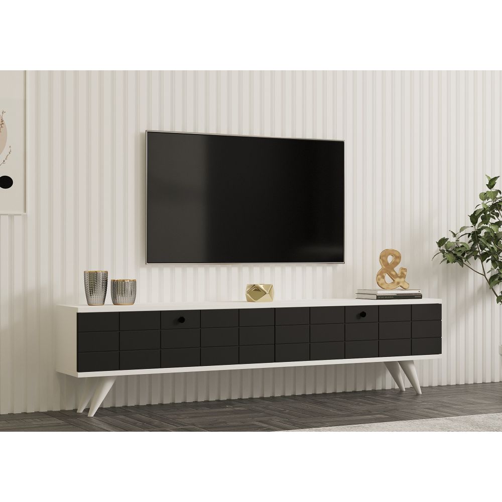 Alberi - TV Stalak u Antracitnoj i Bijeloj Boji slika 1