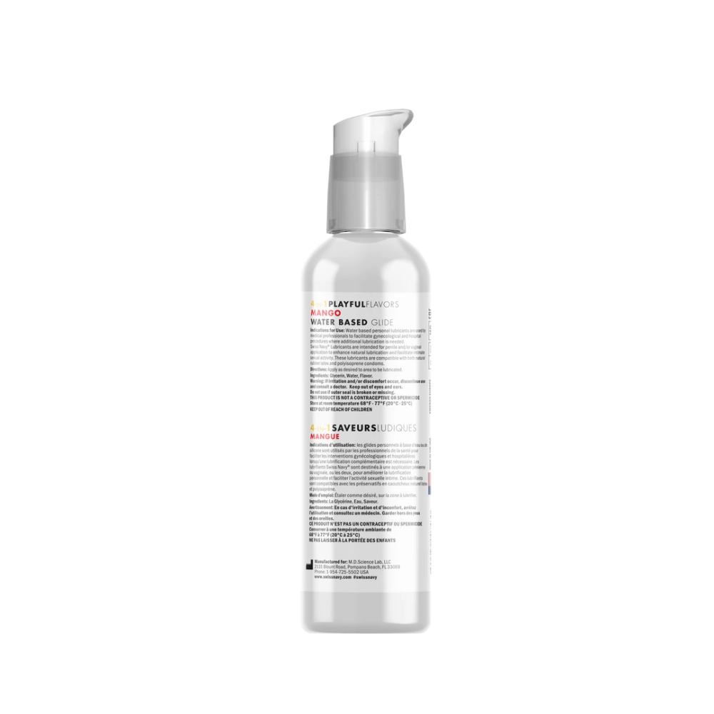 Swiss Navy 4 u 1 lubrikant s okusom manga - 4 fl oz / 118 ml slika 2