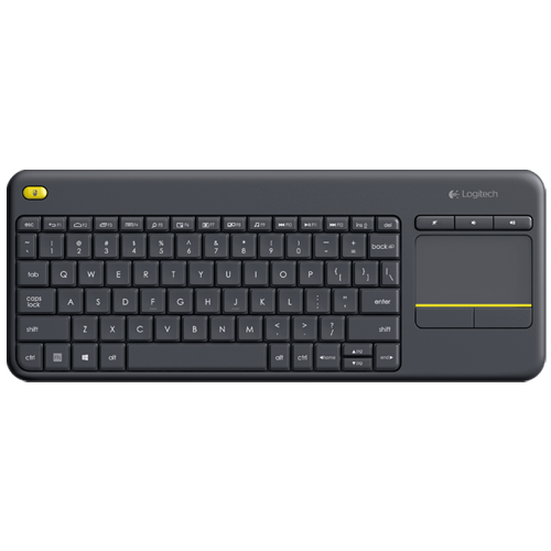 Logitech 920-007145 Wireless Touch Keyboard K400 Plus, US, Built-in Touchpad, 2.4GHz, Unifying receiver, Volume Control, Black slika 1