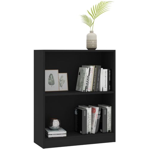 Polica za knjige crna 60 x 24 x 74,5 cm od konstruiranog drva slika 11