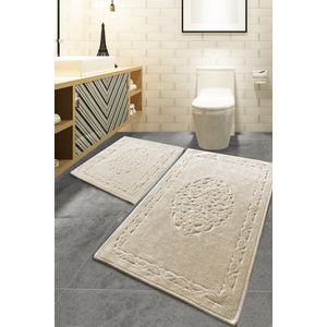 Elite - Mink Multicolor Bathmat Set (2 Pieces)