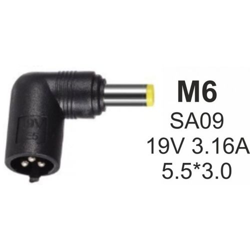 NPC-SA09 (M6) Gembird konektor za punjac 60W-19V-3.16A, 5.5x3.0mm PIN slika 1