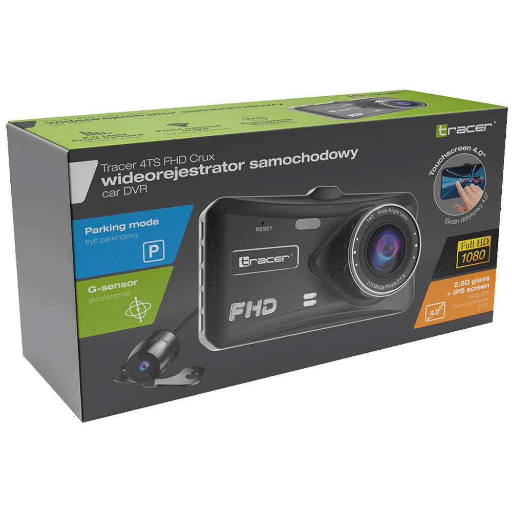 Tracer Auto kamera, 2 Mpxiel, 4" LCD, FullHD, microSD, G-senzor - 4TS FHD CRUX DASH CAM slika 4
