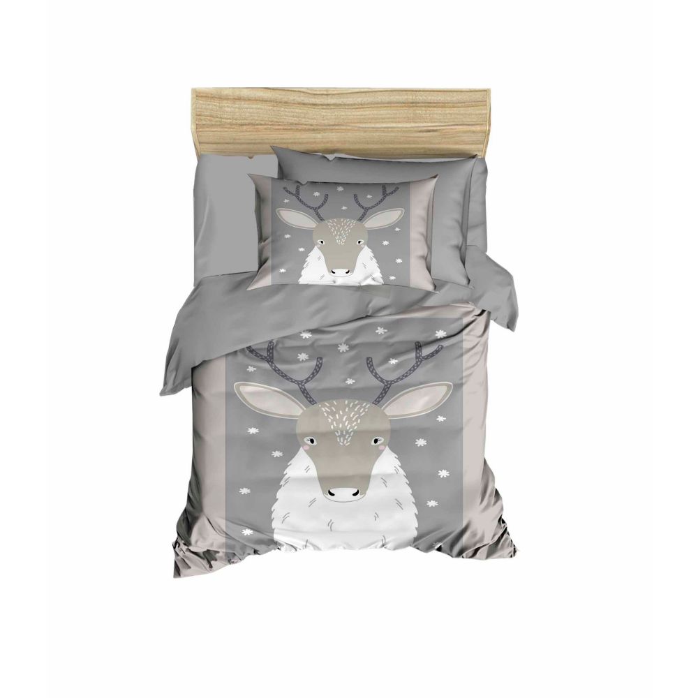Set posteljine za bebe PH1105 u sivo-bijeloj boji slika 1