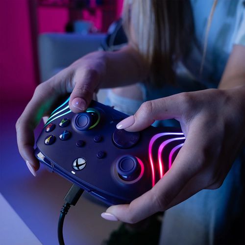 PDP XBOX ŽIČANI KONTROLER AFTERGLOW WAVE LJUBIČASTI slika 5