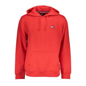 TOMMY HILFIGER MEN'S RED ZIP-OUT SWEATSHIRT