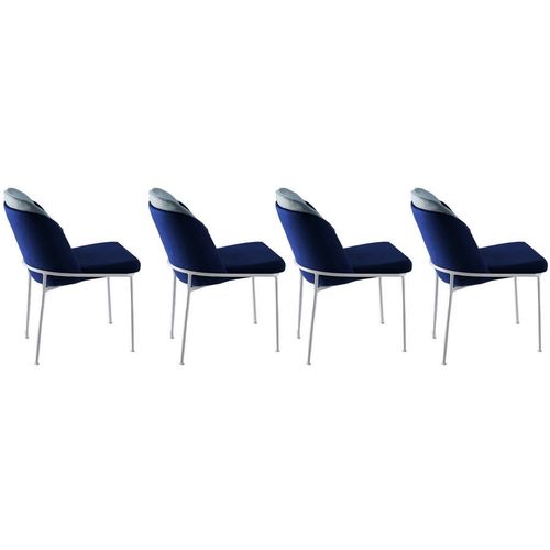 Woody Fashion Set stolica (4 komada), Tamno plava Bijela boja, Dore 123 slika 1