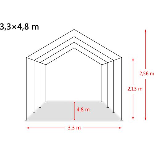 Uklonjivi šator za stoku PVC 550 g/m² 3,3 x 4,8 m tamnozeleni slika 35