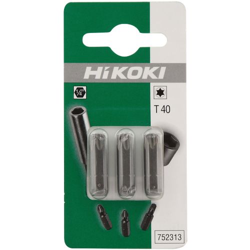 HiKOKI Set bitova 752313 T40 1/4” Torx (3/1) slika 1