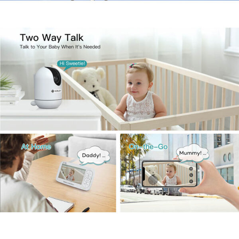 Kalei Video Baby monitor Smart WiFi 5“ BM5R5W sa uspavankama slika 7