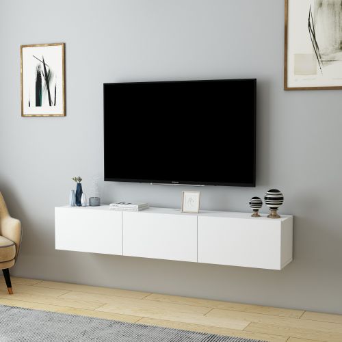 Denby - White White TV Stand slika 2