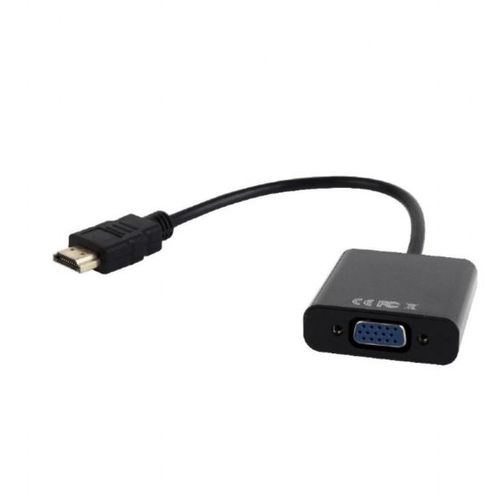Gembird HDMI to VGA and audio adapter cable, single port, black slika 1