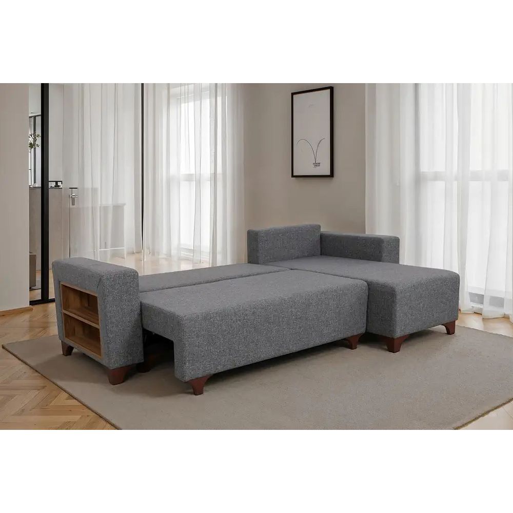 Ugaona Sofa Tloft Mini - Sivi slika 3