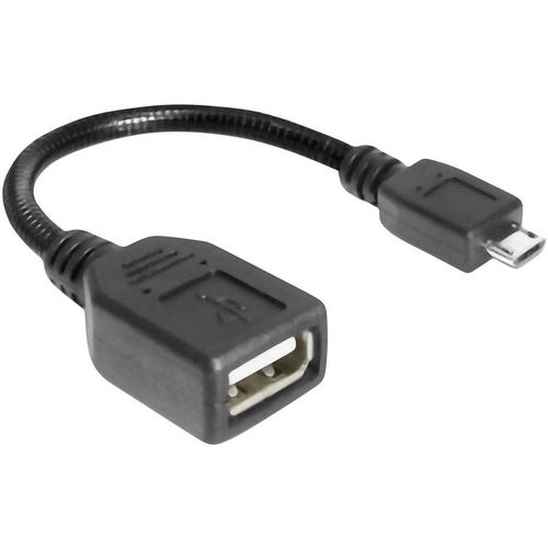 Delock USB kabel USB 2.0 USB-Micro-B utikač, USB-A utičnica 0.15 m crna s otg funkcijom 83293 slika 1