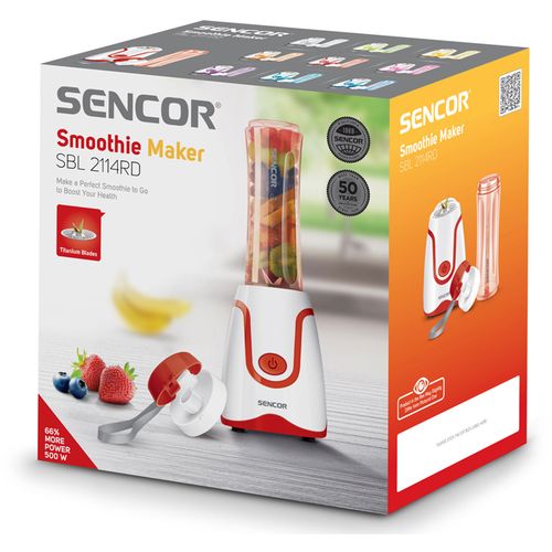 Sencor SBL 2114RD Blender, 500 W, Crveno-beli slika 5