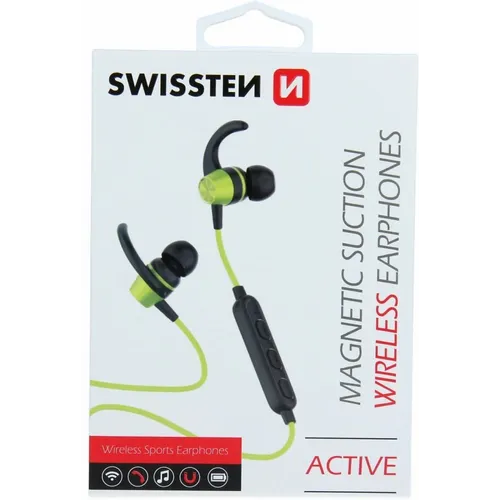 Swissten Bluetooth slušalice za trčanje Active zelena slika 2