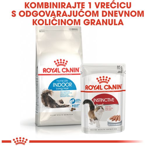 ROYAL CANIN FHN Indoor Long Hair, potpuna i uravnotežena hrana za odrasle kućne mačke duge dlake (1-7 godina), 400 g slika 3